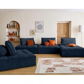 Module d'Assise Marisol Velours Bleu