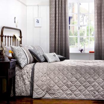 Bedspread, Hanworth, Charcoal, 195 x 229 cm