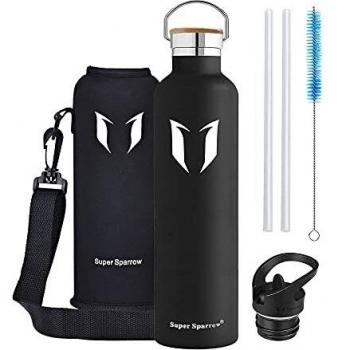 Edelstahl‑Kohlensäure‑Flasche Sparrow 350 ml – Für Kinder, Uni & Outdoor