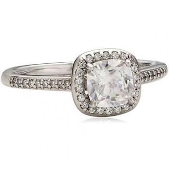 Anillo Radiante DiamonFire Halo con Pave Mujer 17