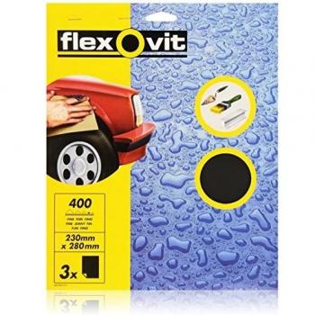 Flexovit FLV26303 Waterproof Sanding Sheets 230 x 280mm Fine 400G (3)
