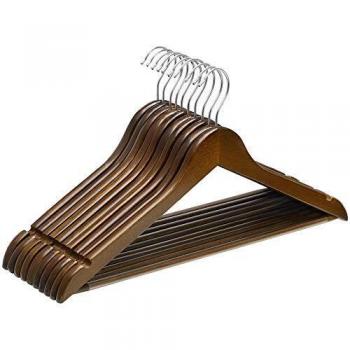 Sohnmics Holz-Kleiderhaken – 10er Set, dunkelwalnussfarben
