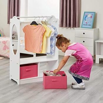 Children's Storage Unit with Two Fabric Storage Boxes