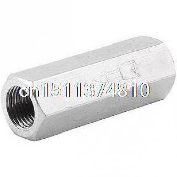 9.5mm 1/8 PT Pneumatic Silver Tone Full Port Check Valve