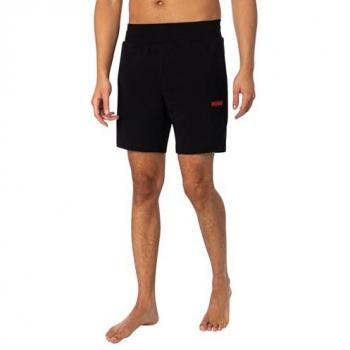 Hugo Herren Sportshorts Regular Fit Schwarz mit HUGO-Logo Größe L