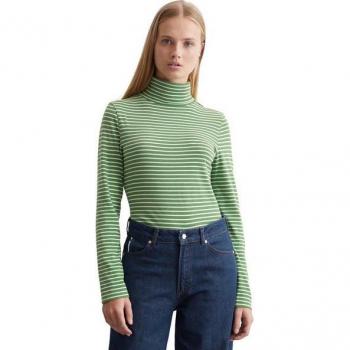 Marc O’Polo Damen-Longsleeve in Organic Cotton – Grün – M