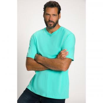 T-shirt cotone uomo scollo a V turchese taglia XXL JP1880