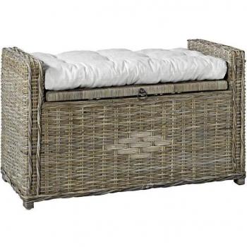 Lackierte Sitztruhe »Schönerempfang« von Home affaire in Naturgrau