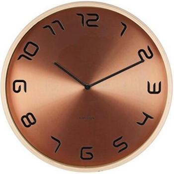 Karlsson Kupferholz Wanduhr Bent Wood Edition