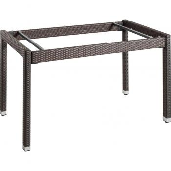 VEGA Metropolitan – Rechteckiges Tischgestell, 130 × 80 × 75 cm, dunkeltaupe