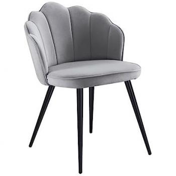 Terciopelo Black & Gray – Silla Blume para Comedor