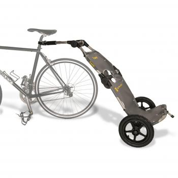 Grey Travel‑Bike Trailer – Burley Model