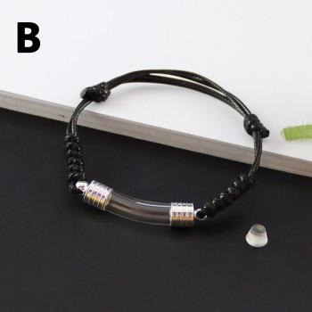 1/2PCS Name Writing Glass Vial Pendant Bracelet for Women