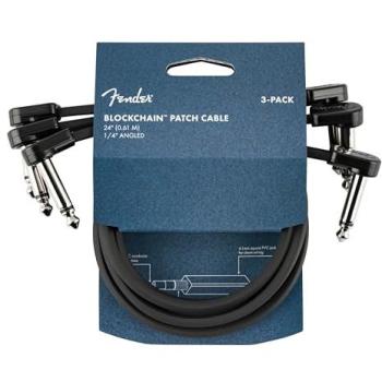 Fender Blockchain 24 Dual Angle Patch Cable Bundle (3pcs)