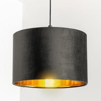 Lampadaire CGC Ombrelle Tambour 30 cm Noir/Doré