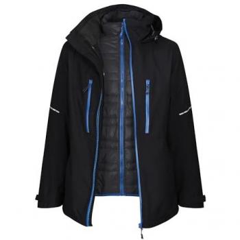 Evader 3‑in‑1 Waterproof Insulated Jacket by Regatta – XL, Black/Blue