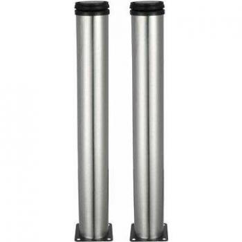 Support réglable pour meuble – acier inox, 400‑415 mm (2 unités)