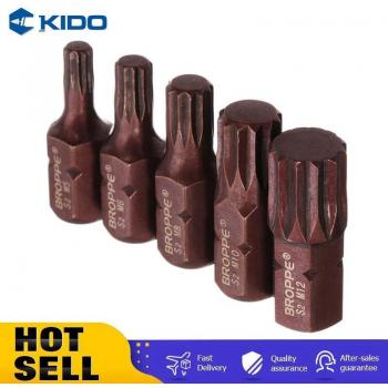 5pcs M5-M12 30mm Star Driver Bits with Hex Shank