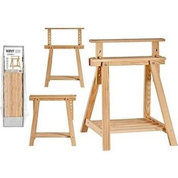 Caballete de Madera de Pino Natural (70 x 45 x 70 cm)