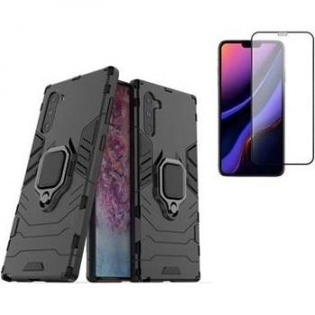 Kit Película De Vidro 5d Full Cover Curved + Funda 3x1 Military Defender Samsung Galaxy Note 10