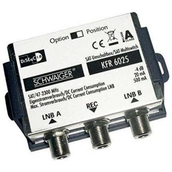 Schwaiger SAT-Umschaltbox 2in1 KFR6025 531 DisEqC Schalter zur Bündelung von 2