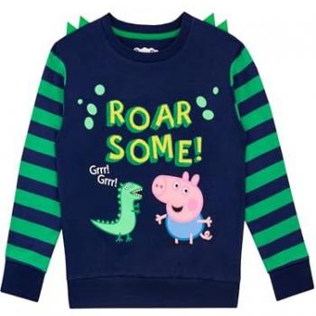 Peppa Pig Boy's Roar Striped George Pig Green T-Shirt