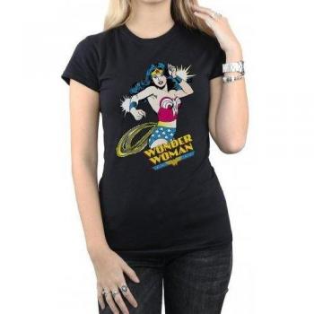 Camicia in Cotone Donna Wonder Woman XL Bianco con Lazo