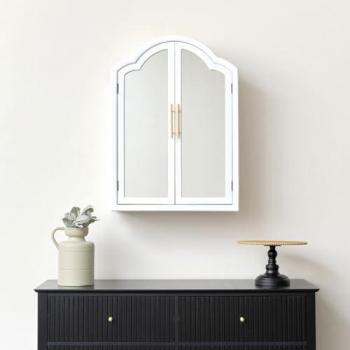Melody Maison Arched White Storage Cabinet 79cm x 57cm