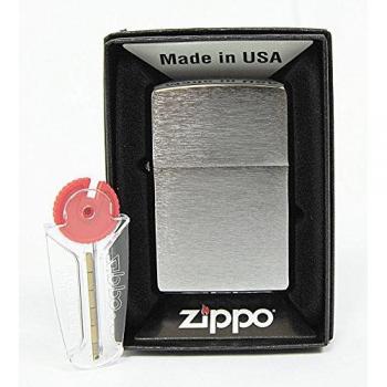 Brûleur Zippo Chrome Brossé – Ensemble 6 Pierres