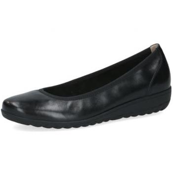 Ballerines Caprice noir cuir talon compensé