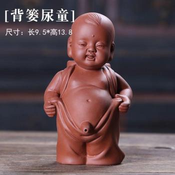 Statue artisanale de Bouddha violet