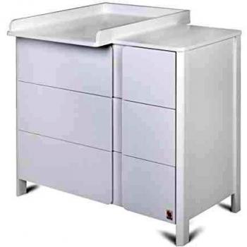 Fasciatoio Integrato nella Cassettiera Bianco Yappy