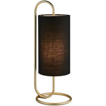 Merano‑Arenzano Dual Finish Table Lamp – Brass & Black Cloth