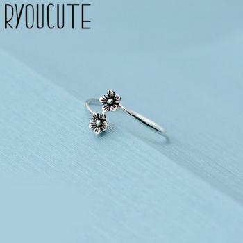 Bridal Silver Plum Blossom Ring