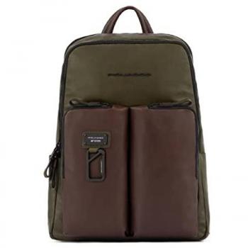 Piquadro Harper Leather Laptop Backpack 40cm Multicoloured