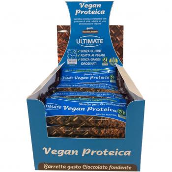 Barretta Vegan Proteica Cioccolato Fondente 24 x 40 g