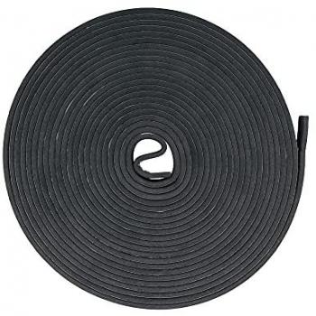 Paraspifferi in gomma adesivo per porte e finestre, 10 m, 20 x 5 mm, nero