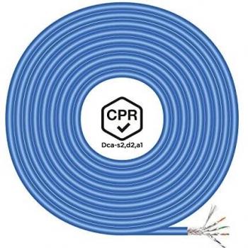 Bobina de Cable RJ45 SFTP AWG23 LSZH CPR Dca Aisens A146-0664 Cat.7/ 100m/ Azul