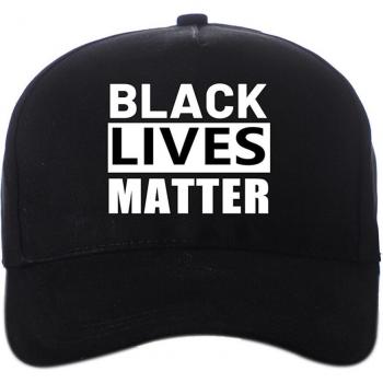 Casquette noire unisexe avec impression de lettres, style décontracté