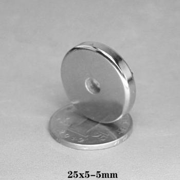 25 mm Diameter 5 mm Thick Neodymium Magnets
