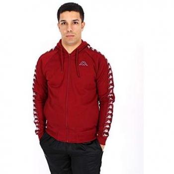 Kappa 222 Banda Arit Slim Sweat Zippé Homme Bordeaux (XL)