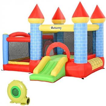 Castello Gonfiabile Outsunny per Piccoli: 280x260x210 cm, Piscina e Scivolo inclusi