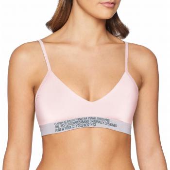 Calvin Klein Women's Unlined Bralette, Pink, Size Large