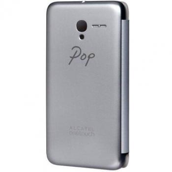 Custodia Flip per Alcatel One Touch Pop3 Silver