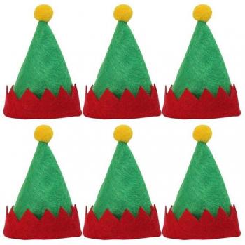 6/12pcs Christmas Lollipop Elf Caps