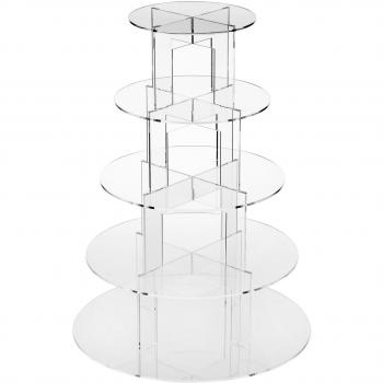 TRIXES Transparent 5-Tiered Dessert Display