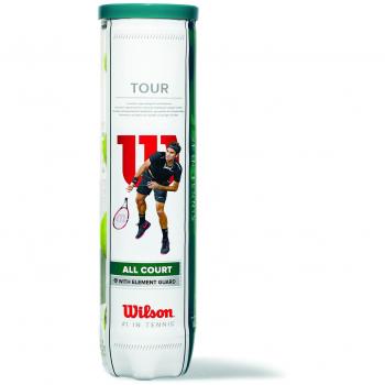 Wilson Tour All Court 4 Pelotas de Tenis, Unisex Adulto, Color Amarillo