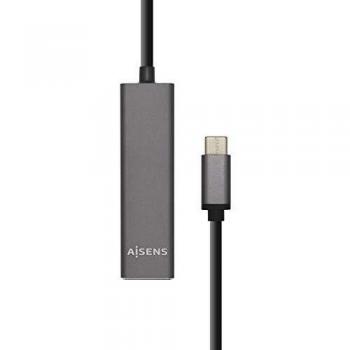 Aisens Hub USB-C vers 4x USB-A 15 cm Gris