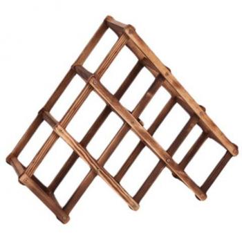 KECTTIO Wooden Red Wine Rack 3 Bottle Exhibition Holder