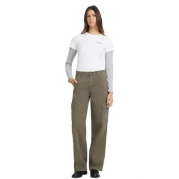 Guess Women's Stylish Green Cargo Chinos